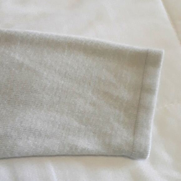 Womens Sz L Gray Pearl Button Y2K Quiet Luxury Business Casual Cowl Neck Sweater - Picture 6 of 8